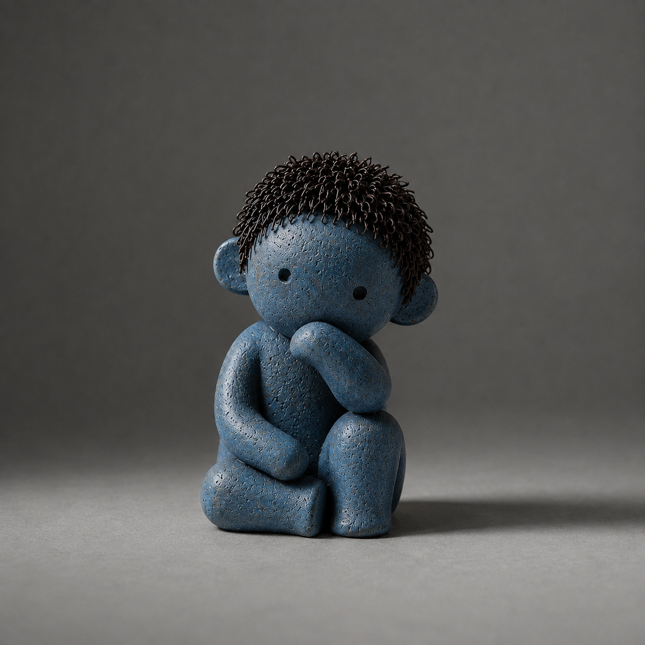 MONO. The Thinker en color azul